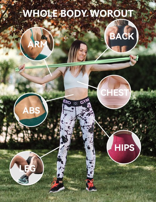 Resistance Bands for Women – 5 Level Exercise Bands Resistance Set, Resistance Bands for Working Out with Handles, Workout Bands Resistance for Women, Yoga, Pilates, Glutes, Legs,Vigor Yellow