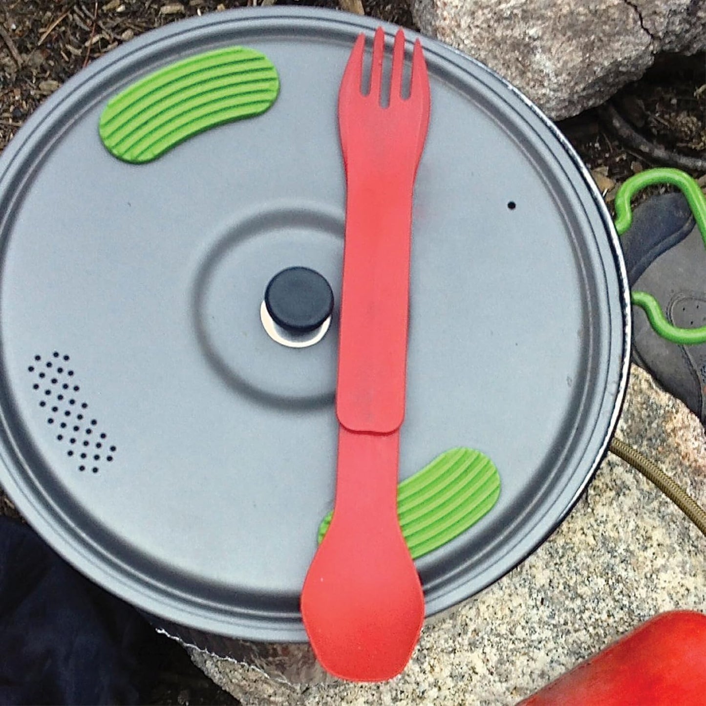 humangear GoBites Duo and Bio Duo Travel Silverware, Full Size Portable Fork & Spoon, Reusable Utensil Set, PC and BPA-free, Food-Safe Nylon or Plant-Based Resin, Extended - 9.1” X 1.6”