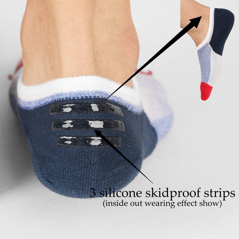 Mottee&Zconia No Show Socks for Mens Low Cut Ankle Invisible Non-Slip Casual Sports Athletic Cotton Socks 6Pairs Size L
