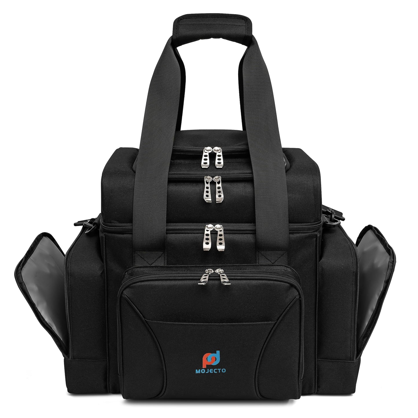 Extra Large Cooler Bag (15x12.5x9 in) with Leakproof Hard Liner. Two Insulated Compartment, Heavy Duty Fabric, Thick Insulation, Reinforced Stiches, Multiple Pockets, Durable Zipper.