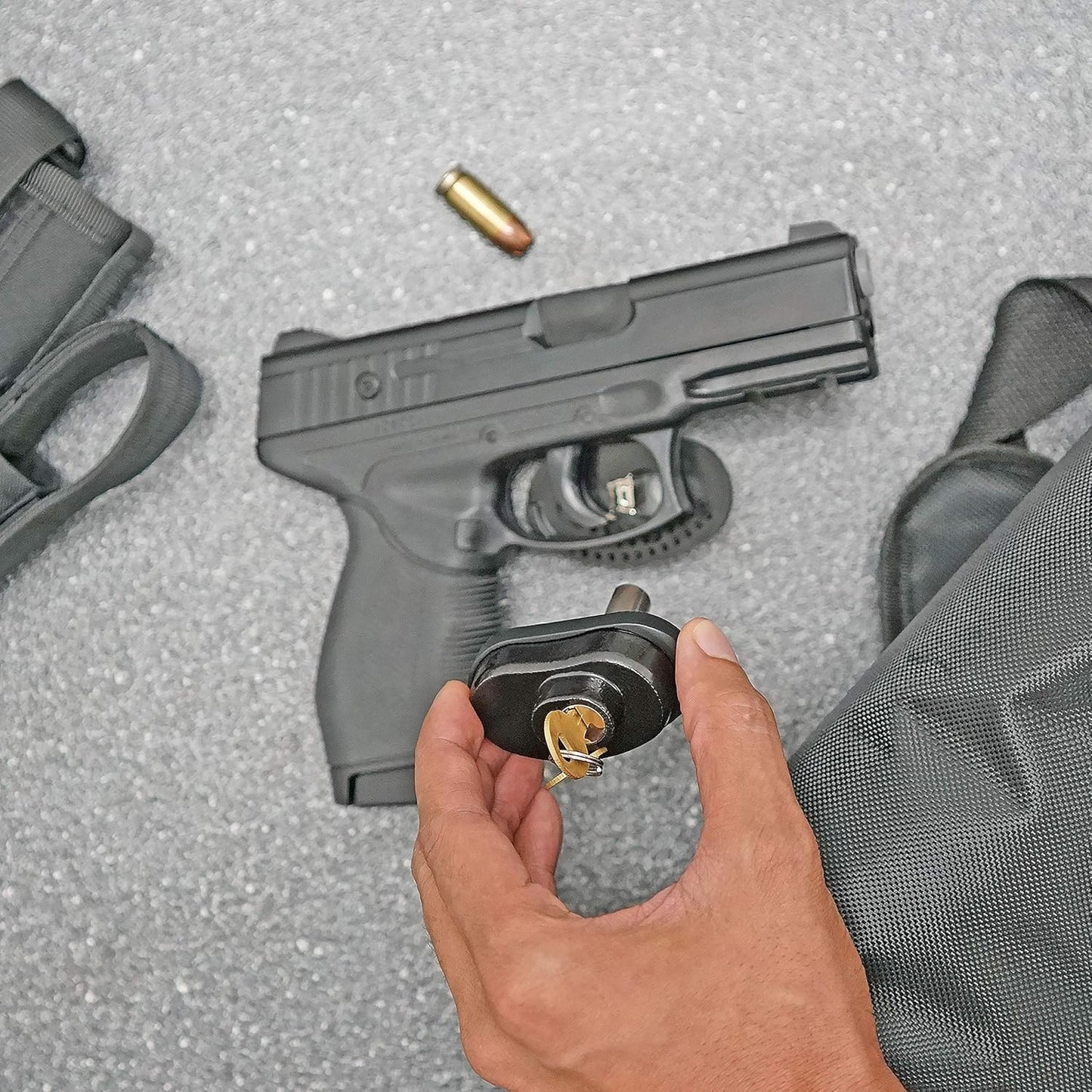 Universal Keyed Alike Trigger Gun Lock - Fits Pistols, Rifles, & Shotguns