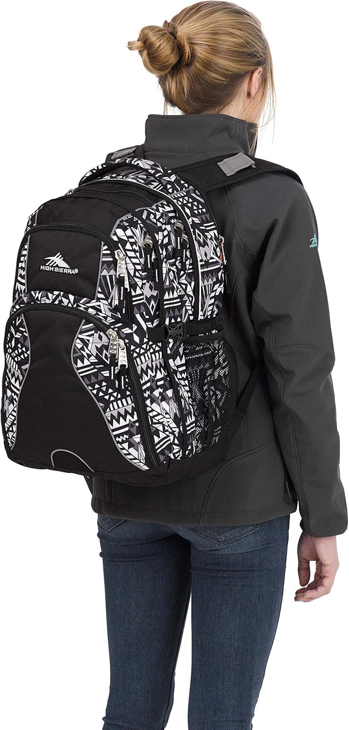 High Sierra Swerve Laptop Backpack, Crimson/Black, One Size
