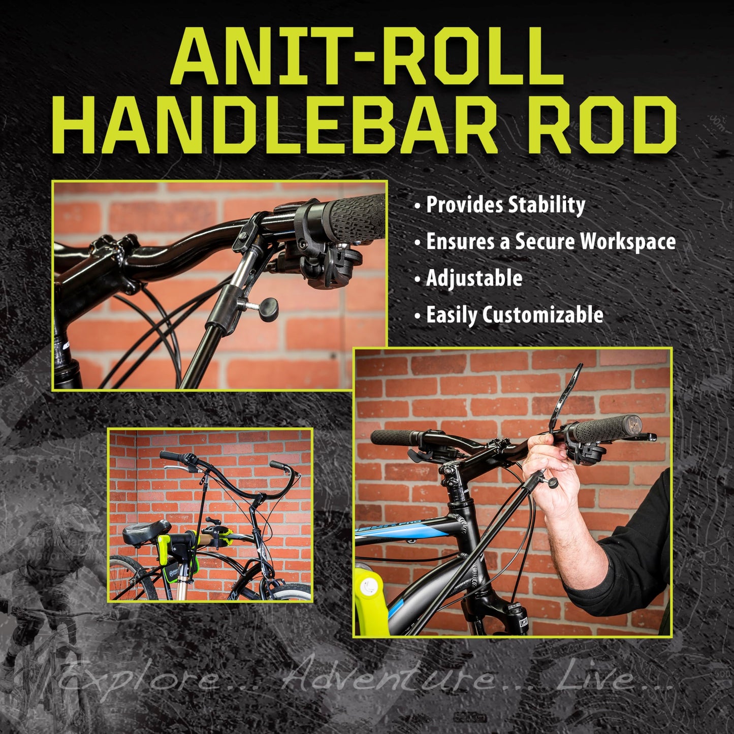 Kilimanjaro Cycle Series Bicycle Repair Stand, 100 Pound Capacity. Bike Maintenance, Adjustable Hold - 910533ECE