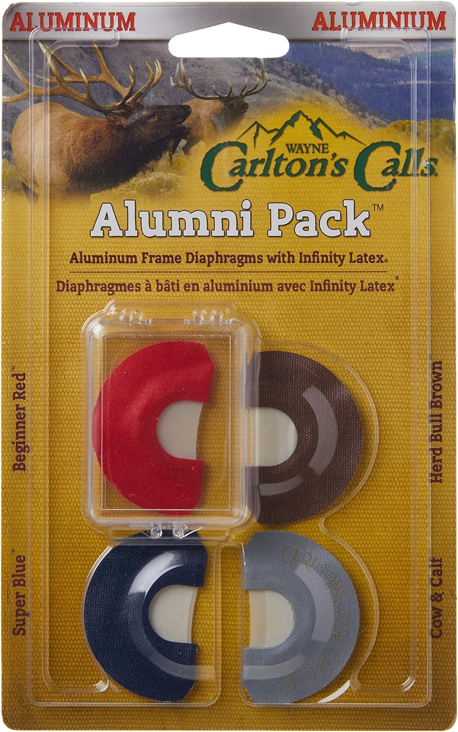 Hunters Specialties Carlton's Calls Alumni Pack Aluminum Frame Elk Diaphragm Call (4 Pack)