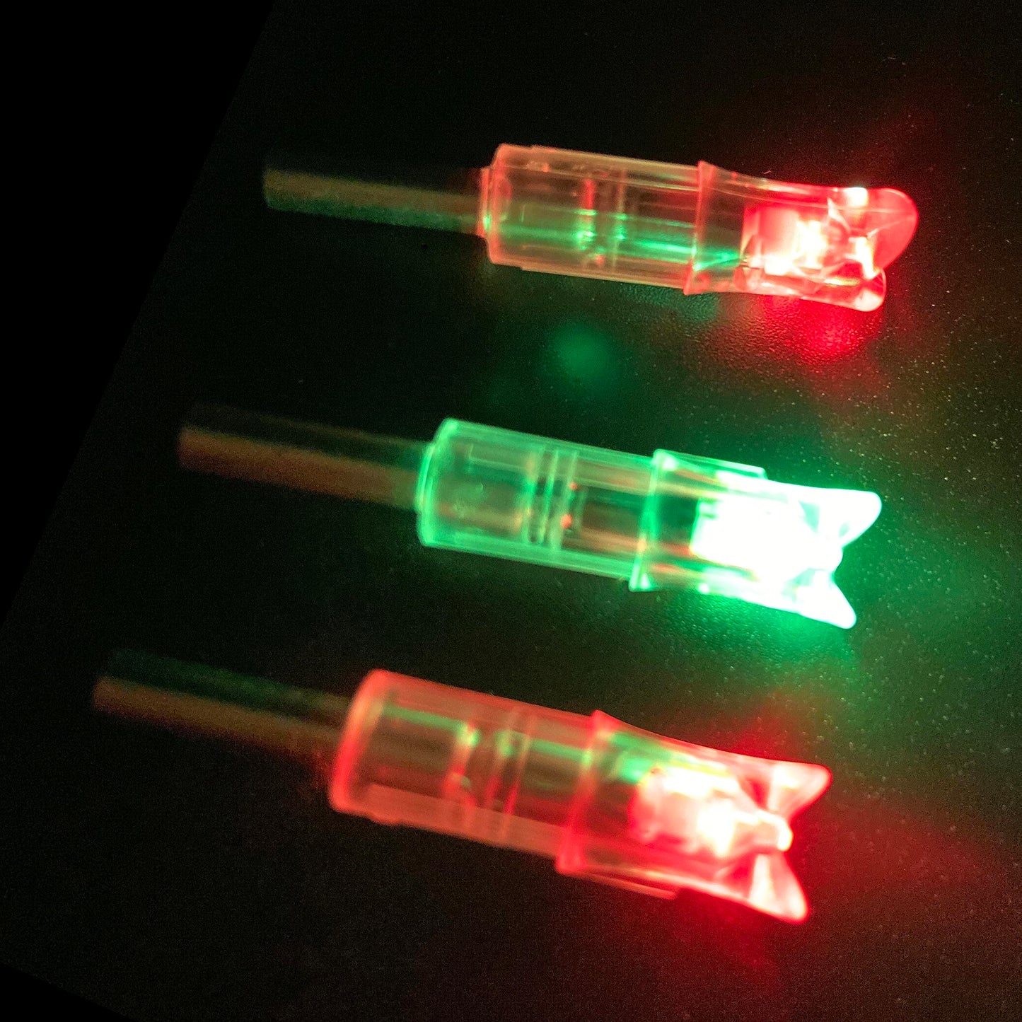 KEAUP 6PCS Lighted Nocks for Crossbow .300/7.62mm Inside Diameter Lighted Arrow Nocks for Archery Hunting (Strobe)