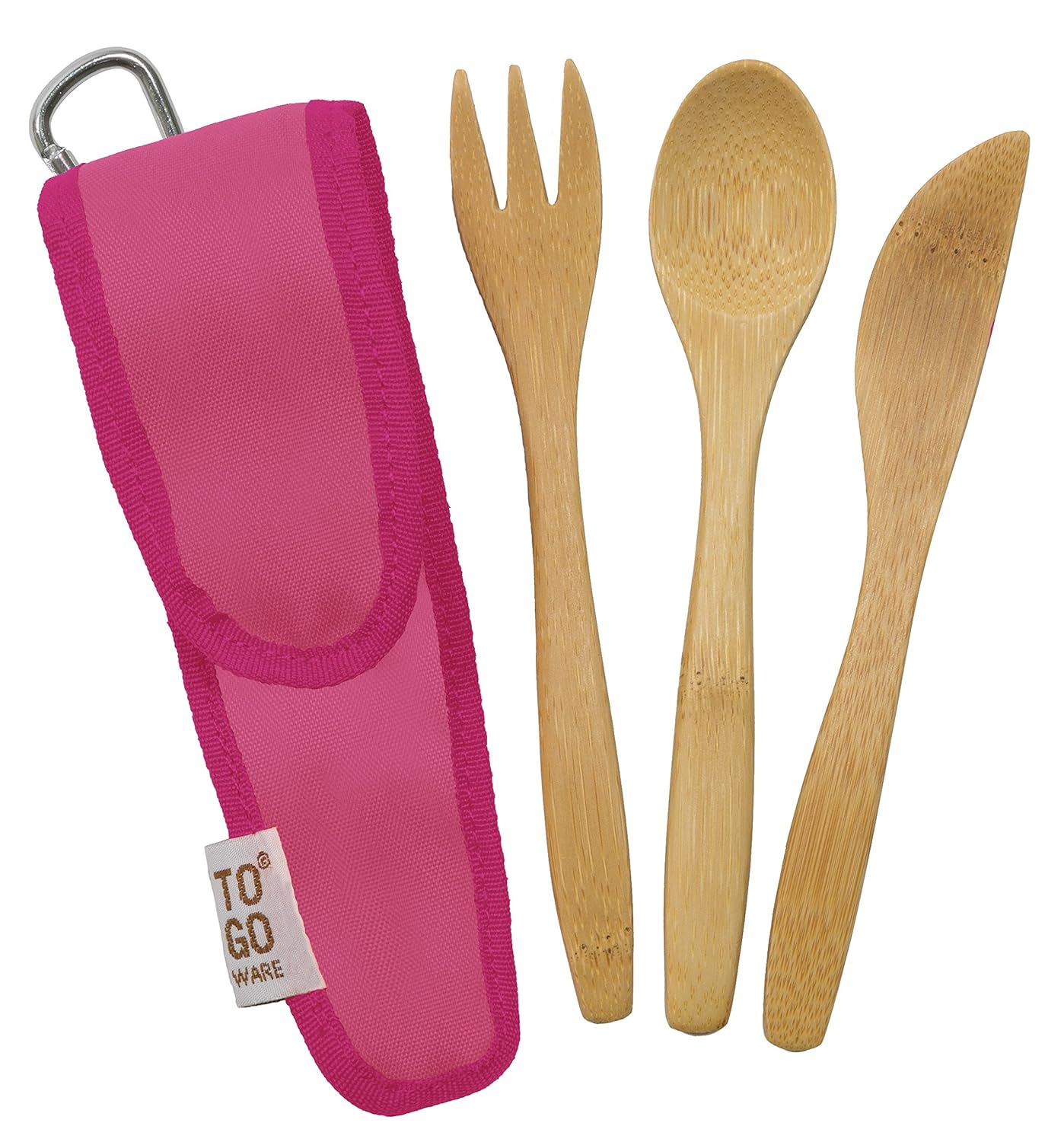 Kid's Bamboo Utensil Set Melon Pink, 1 EA