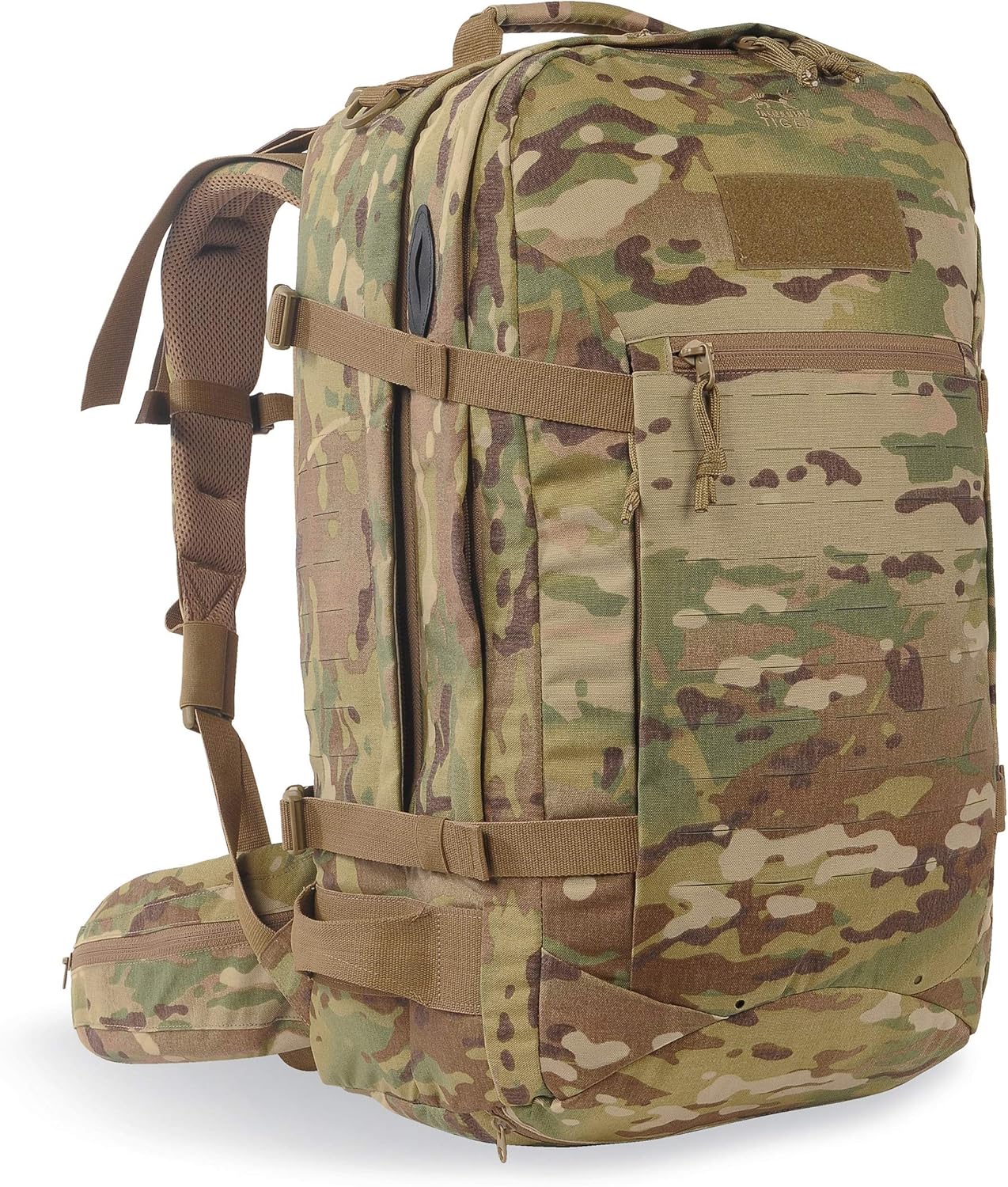 Tasmanian Tiger Mission Pack Mk II, 37L Combat Backpack with Laser Cut MOLLE System, YKK RC Zippers, Olive