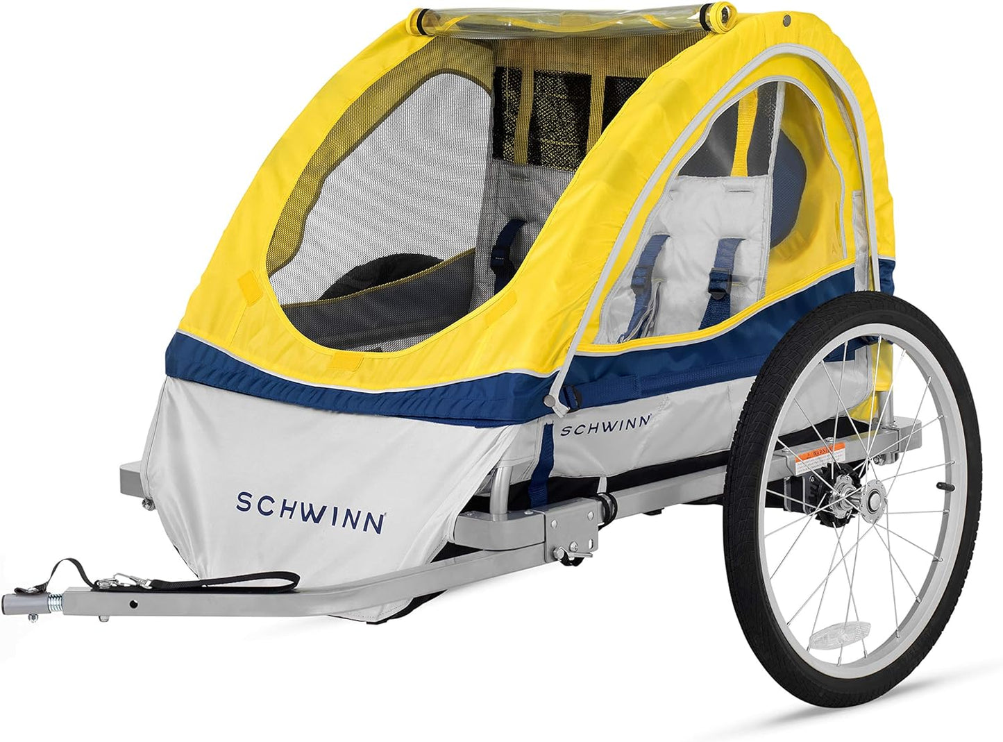 Schwinn Trailblazer Plus, Trailblazer, Joyrider or Echo Kids Bike Trailer, Single or Double Seat, Universal Coupler, Folding Frame, Quick-Release Wheels, Canopy, Schwinn Bike Trailer for Kids