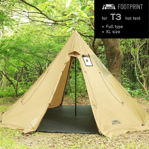 Preself Full Footprint for Tipi Hot Tent T3 XL, Ground Sheet Mat, Tent Floor, Waterproof Camping Tarp