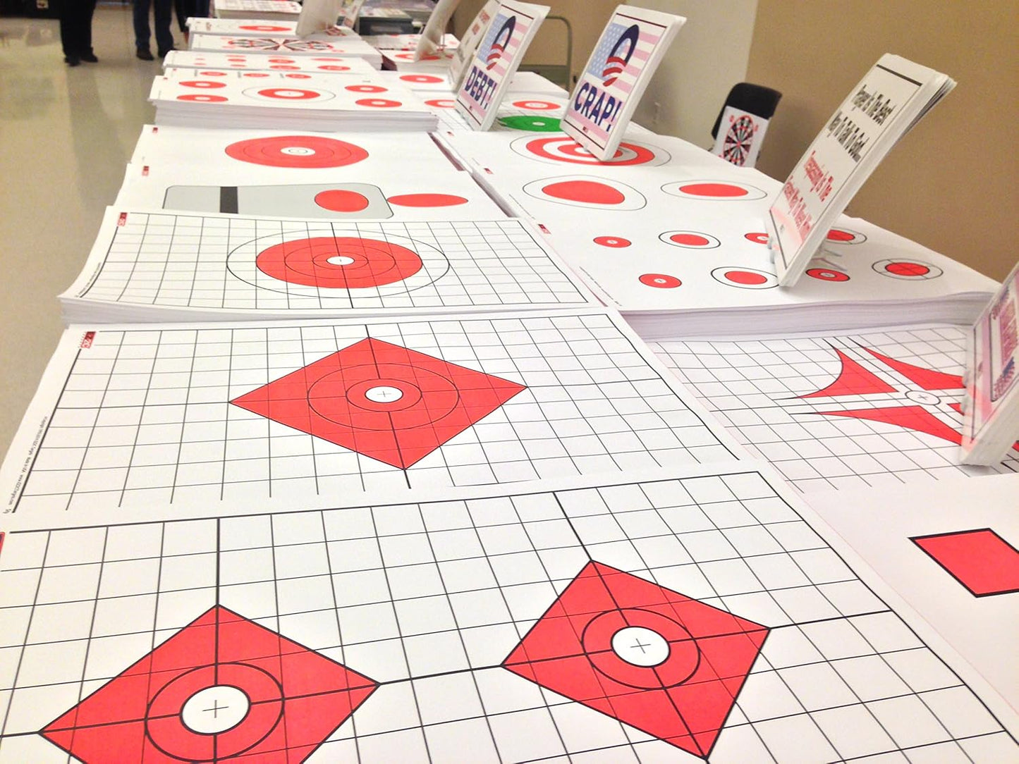 EZ2C USA Made Targets Style 13 High Visibility Rifle Sight in Paper Shooting Range Target with 1" Grids 11"x17" (25 Pack)