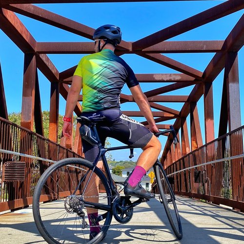 Men Cycling Clothing Set Reflective Biking Jersey with Pockets Polo Cycle Outfit Padding Shorts US L Yellow Black