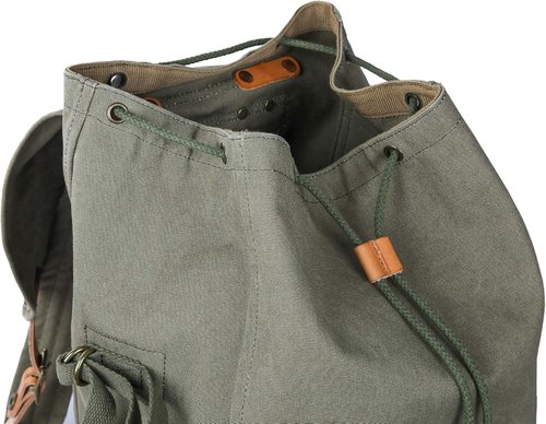 Gootium Canvas Backpack - Vintage Military Rucksack Travel Dayack, Green