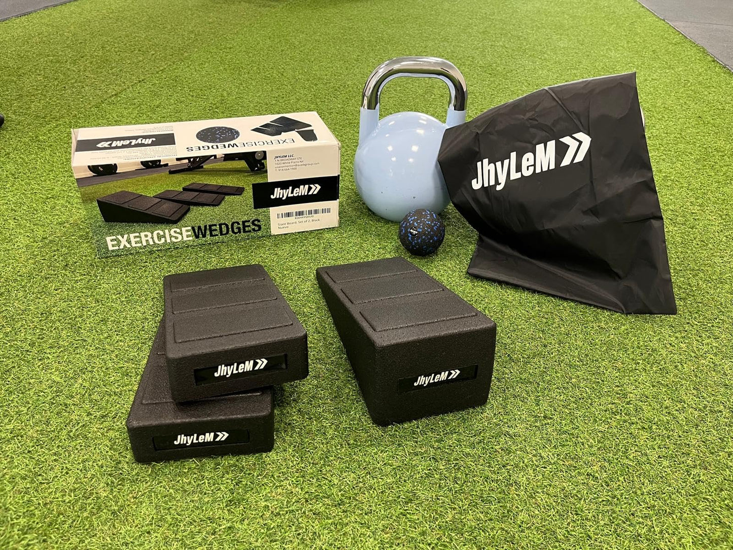 Jhylem Slant Board for Squats & Calf Stretching - Squat Wedge, Balance Foam: Exercise Equipment for Balance, Ankle Mobility Board & Physical Therapy Equipment – Incline Foot & Giboard Balance Board