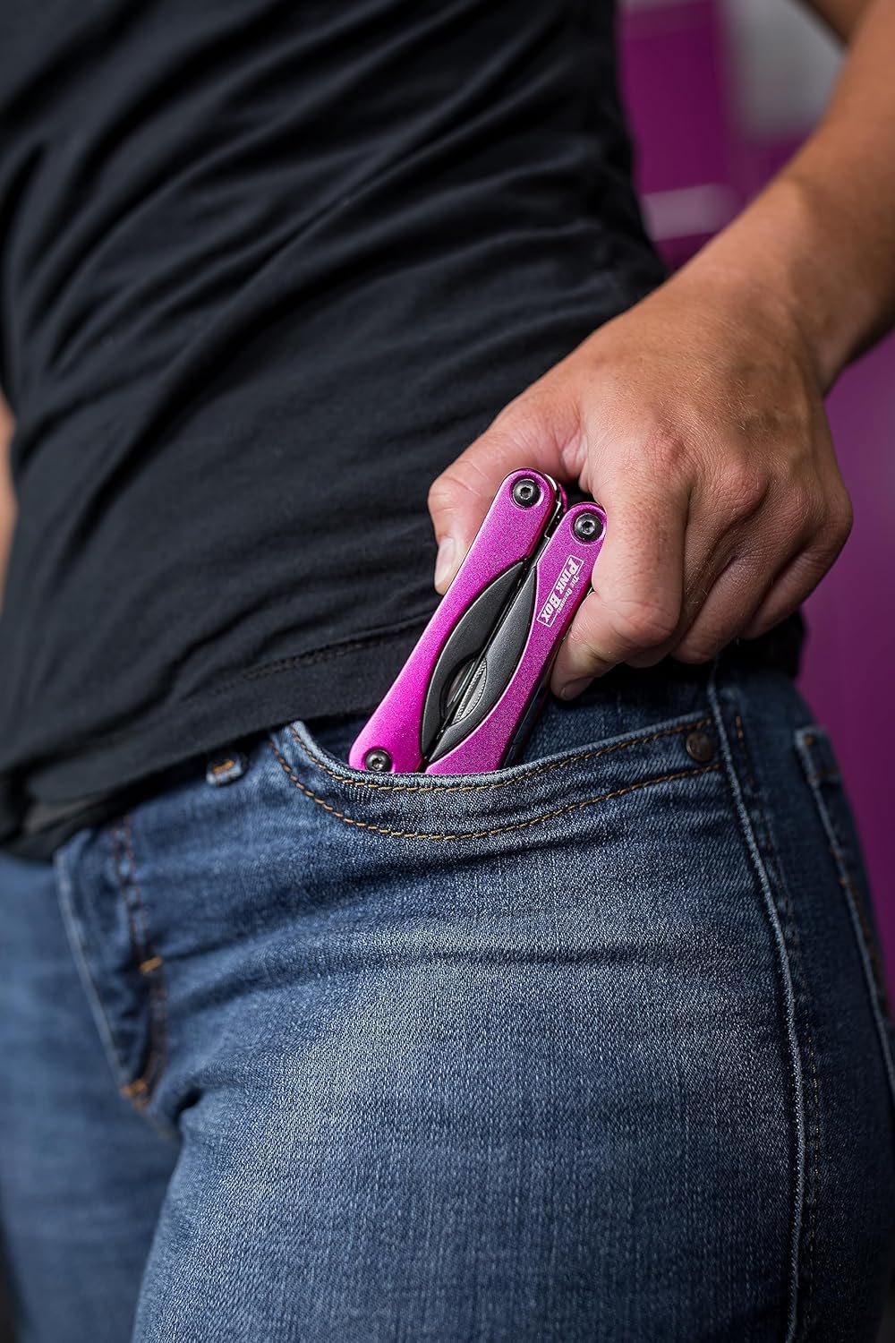 14-In-1 Multi-Tool, Pink | Aluminum Body with Versatile Stainless Steel Tools, Perfect for DIY, Home, Camping, Everyday Life