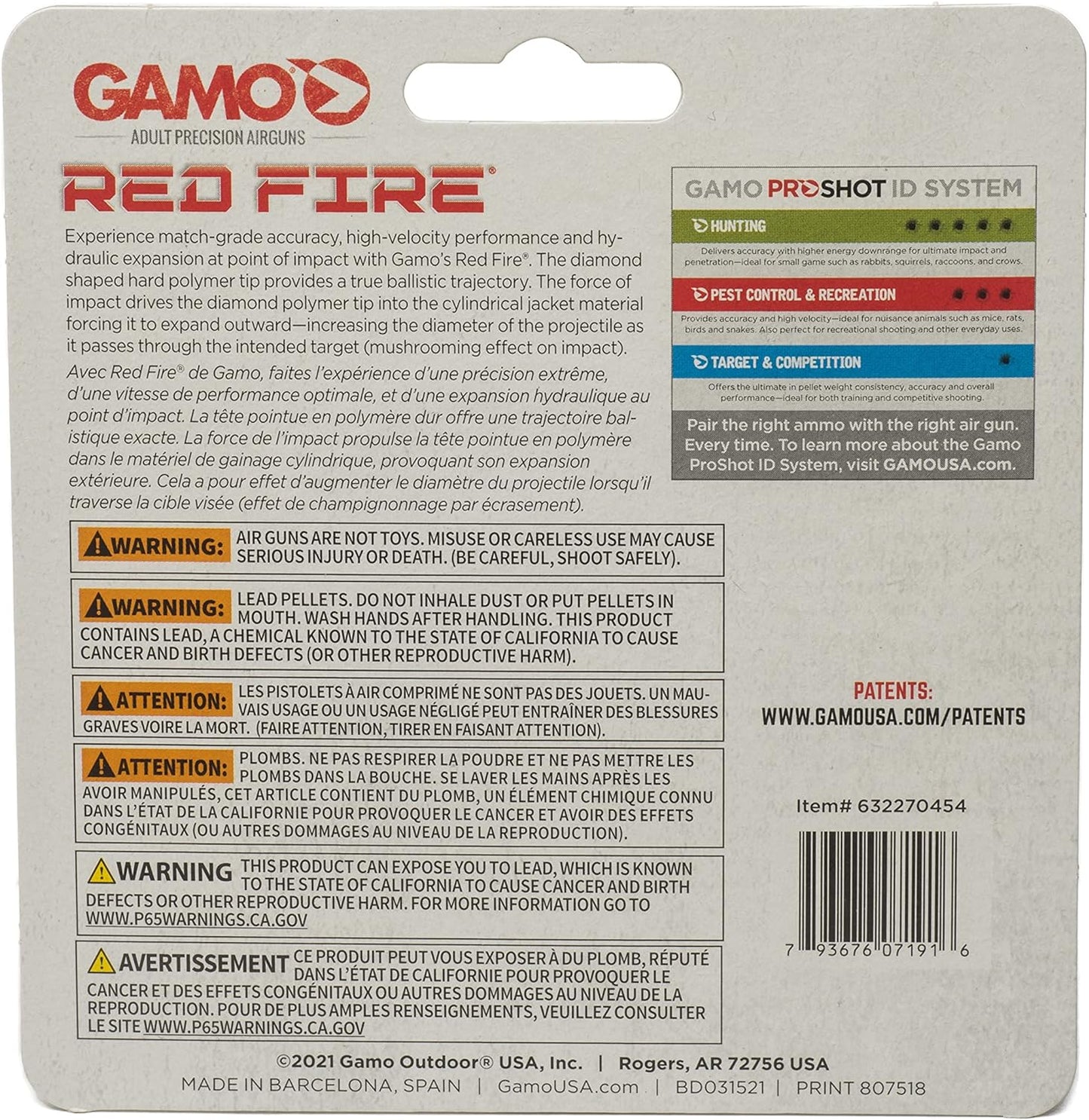Gamo Red Fire .22 Cal, 15.4 Grains, Polymer Tip, 125ct