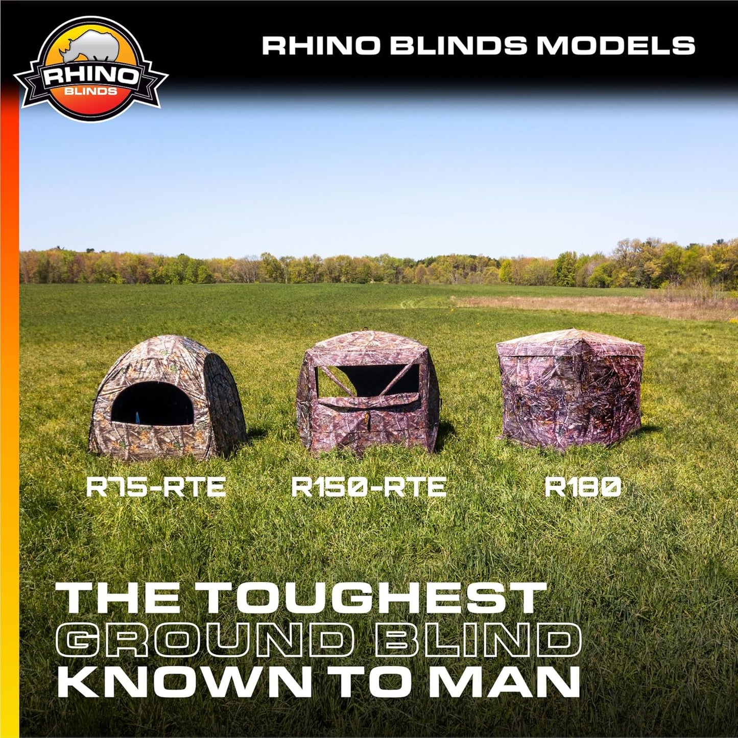 R150-RTE 3 Person Hunting Ground Blind, Realtree Edge