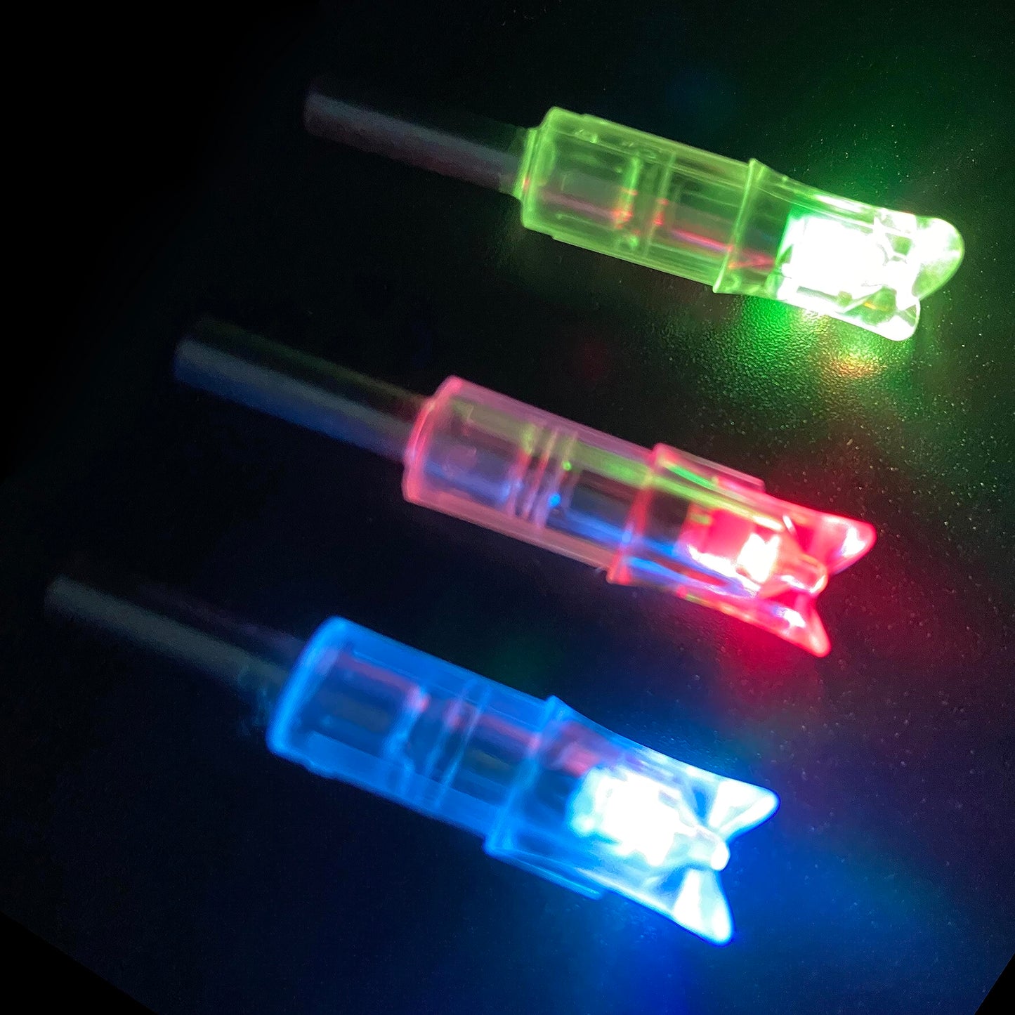 KEAUP 6PCS Lighted Nocks for Crossbow .300/7.62mm Inside Diameter Lighted Arrow Nocks for Archery Hunting (Strobe)