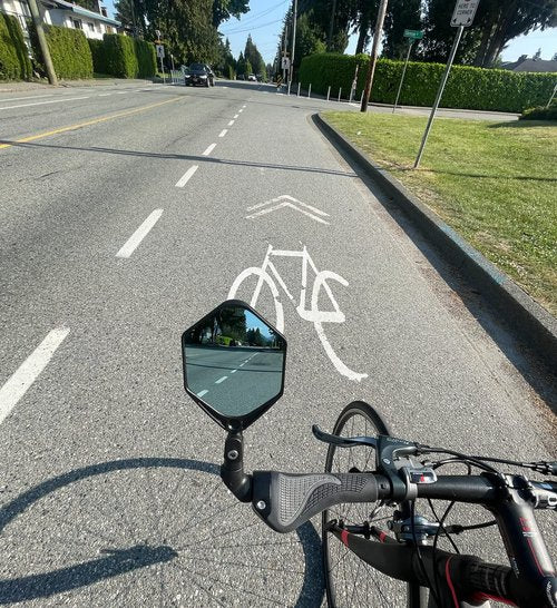 Hafny NEW Bar End E-Bike Mirror, Large Surface Handlebar Bike Mirror, HD Automotive Grade Glass Bicycle Mirror, Safe Blast-Resistance Cycling Mirror (HF-M904-FR08) (Anti-glare Blue Glass)