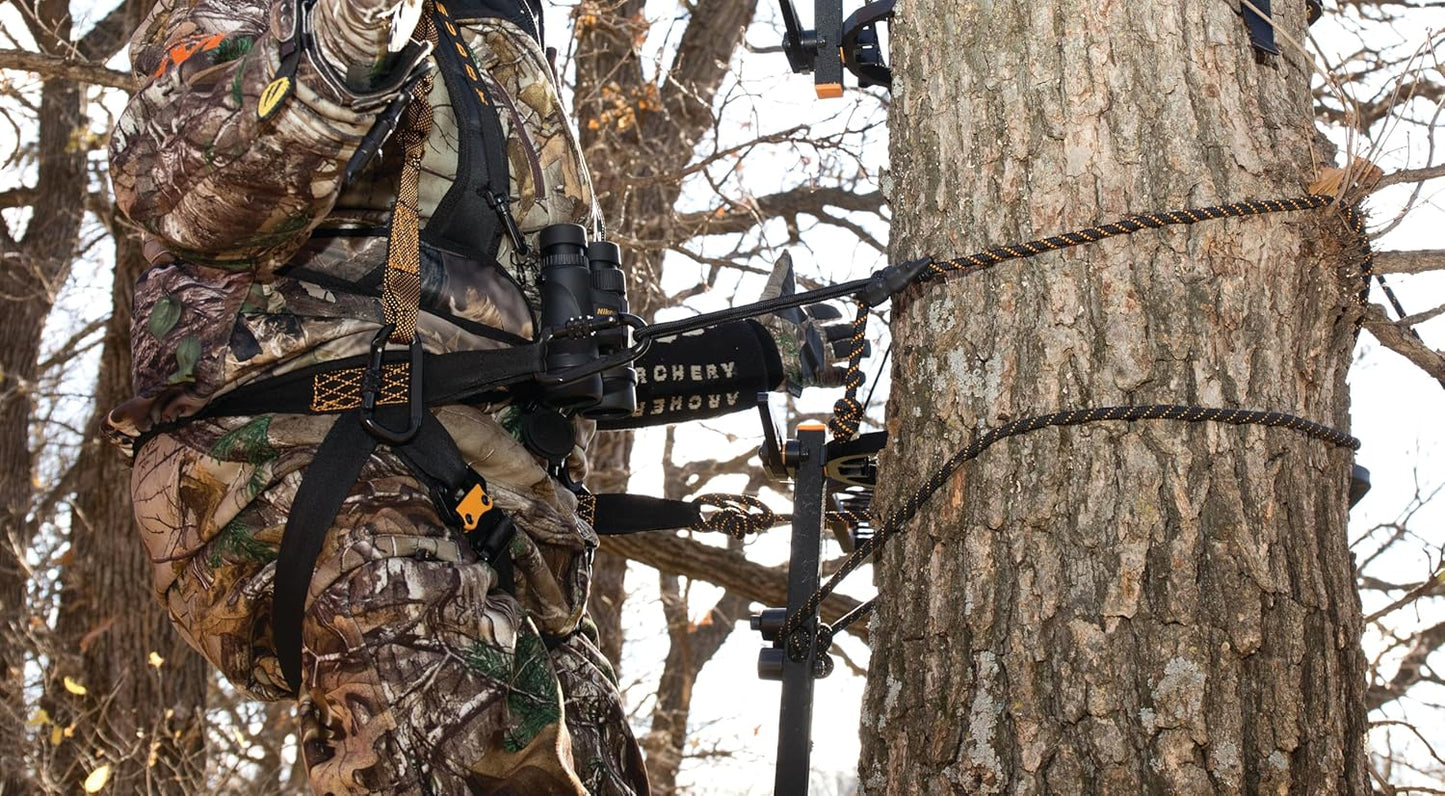 Safety Harness Lineman's Rope - MUDDY Black & Orange, Durable & Reliable