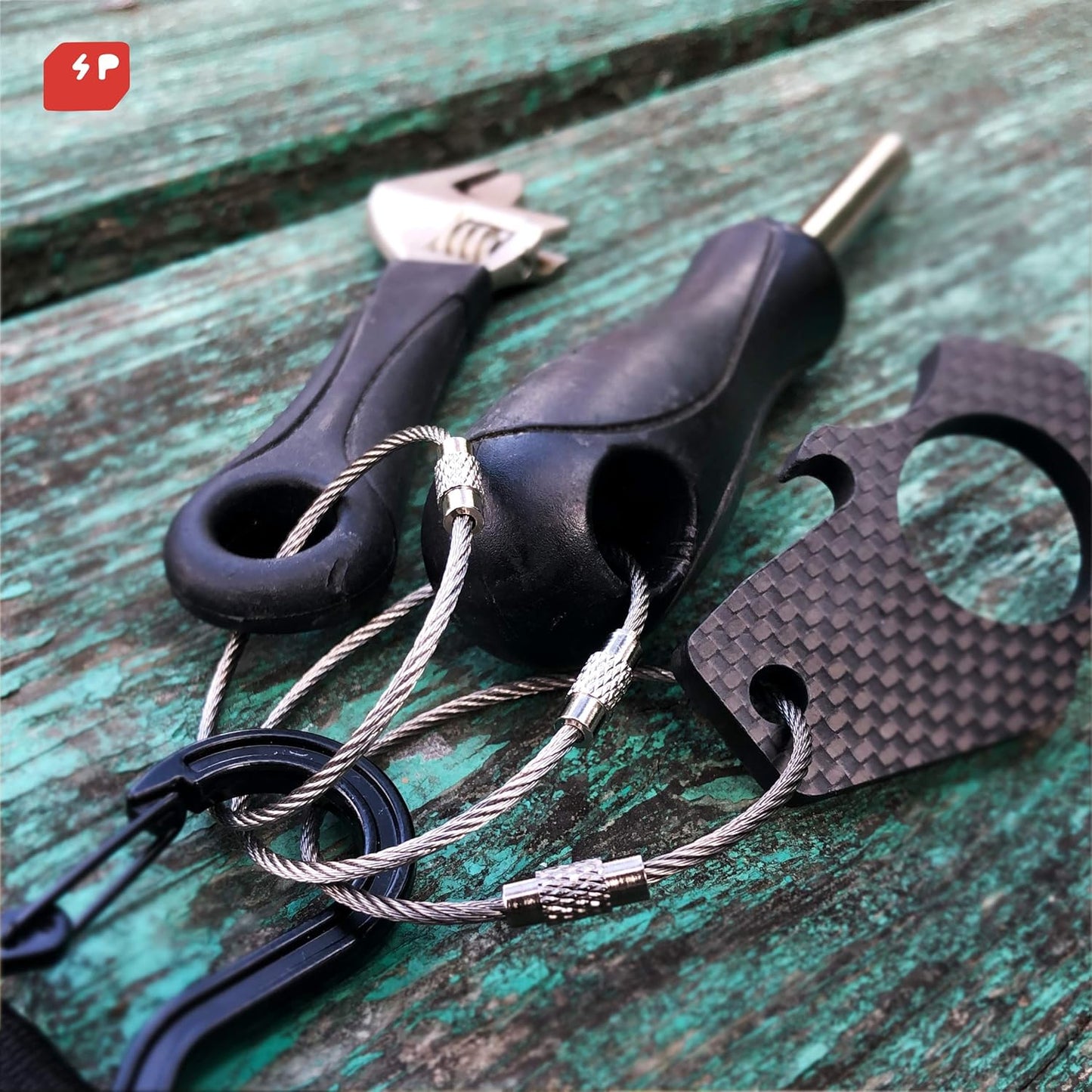 Large Key Ring Wire Stainless Steel Keychain Car Cable Keyring Loop Luggage Tag Hinge Keepers Binding Carabiner Big Locking