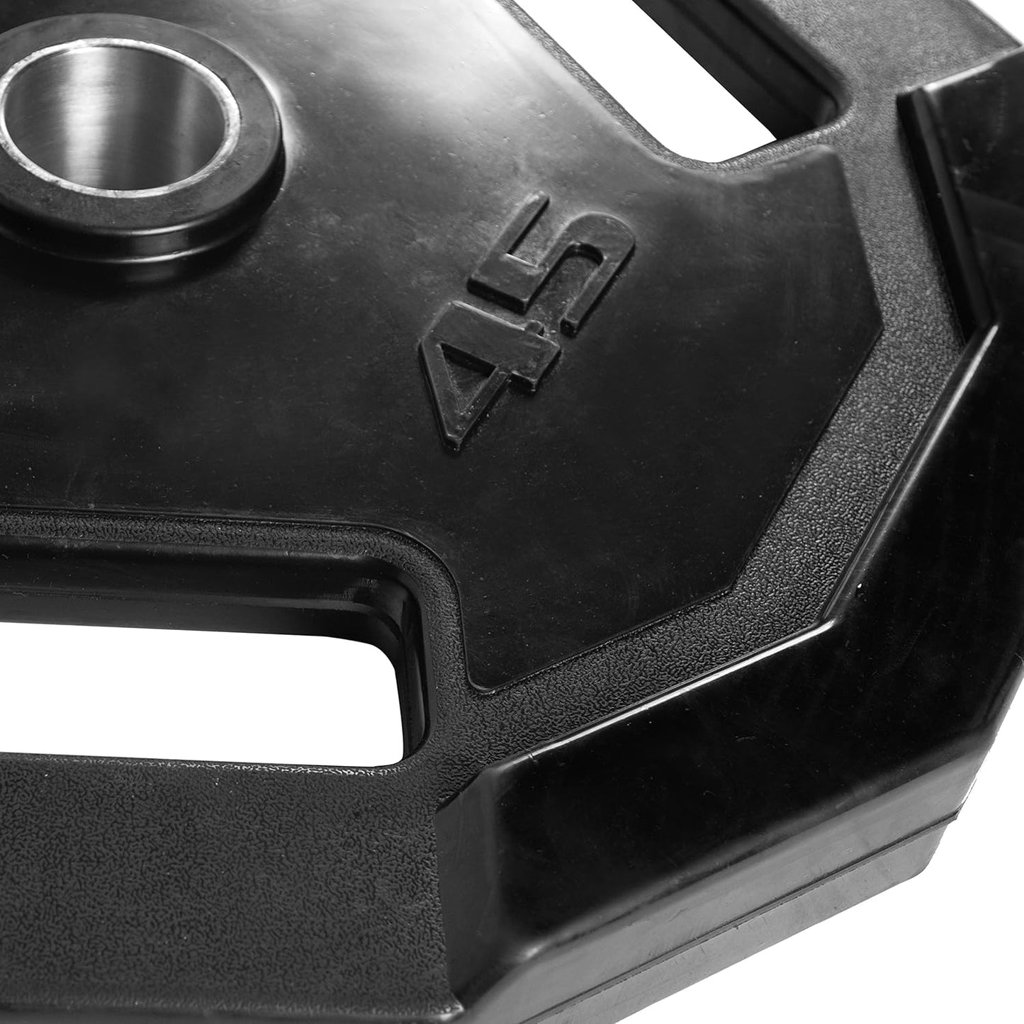 CAP Barbell 12-Sided Rubber Olympic Grip Weight Plates, Black | Multiple Sizes