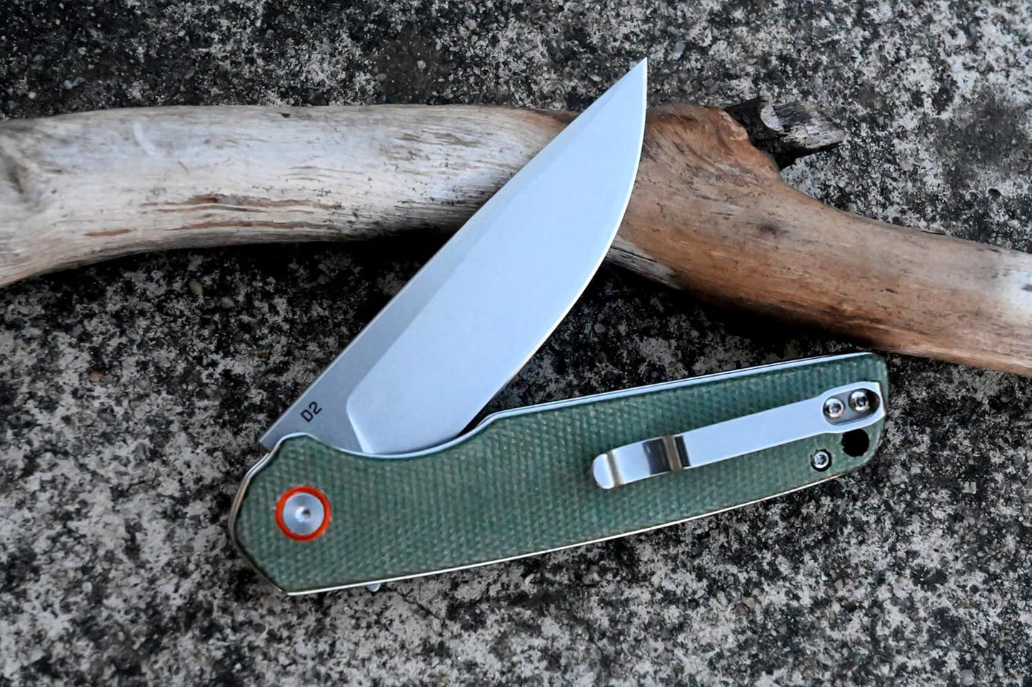 YAK & YETI Premium Micarta Handle Folding Knife- Everyday Carry Knife for Men and Women - Indoor or Outdoor-Camping and Hunting knife-D2 steel Blade #2