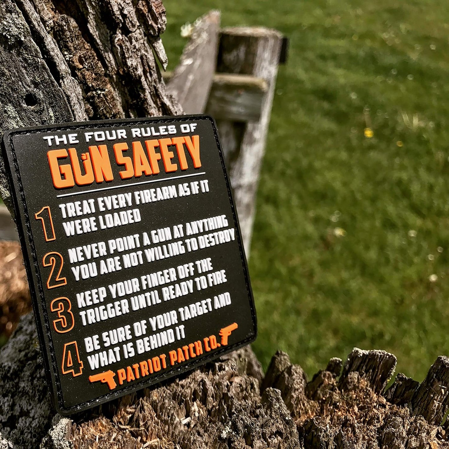 Patriot Patch Co - 4 Rules of Gun Safety - Patch