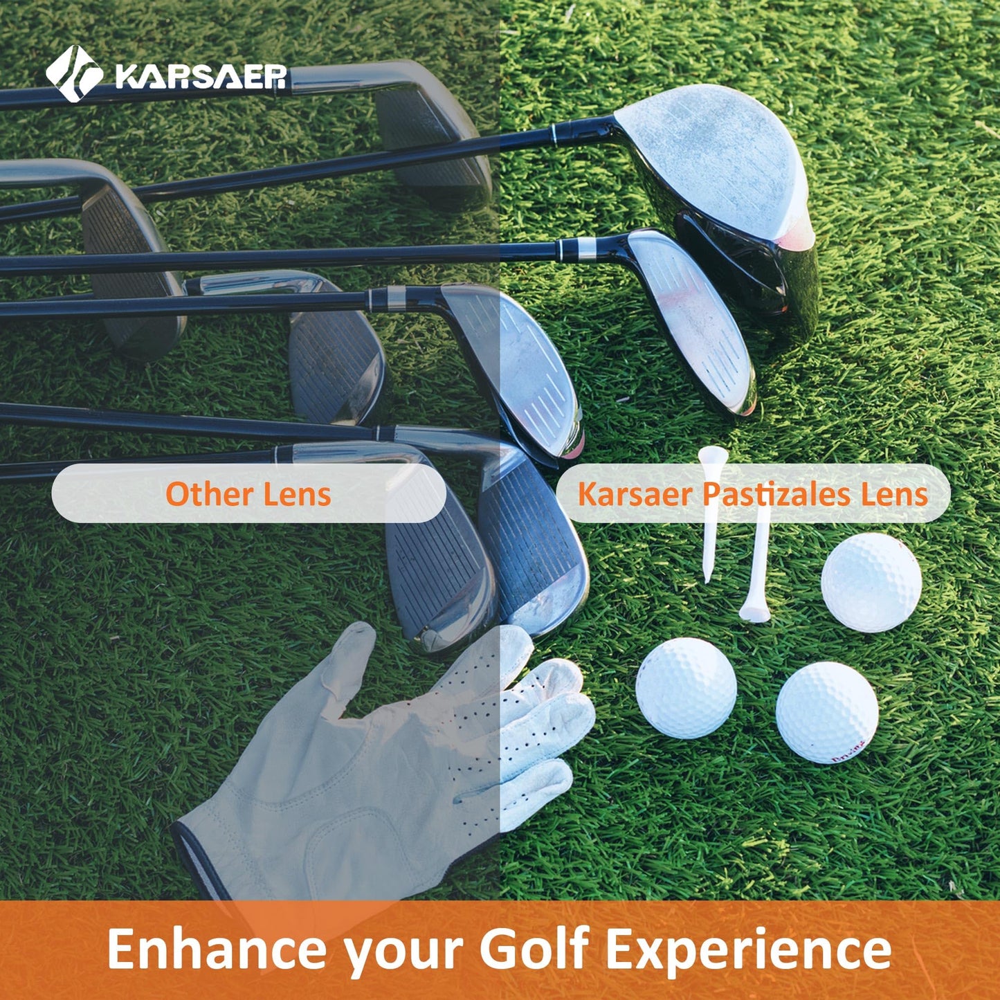 Karsaer Pastizales Golf Polarized Sunglasses for Men Women,Golfing,Running,Pickleball,UV400 Protection Shades to Find Ball.