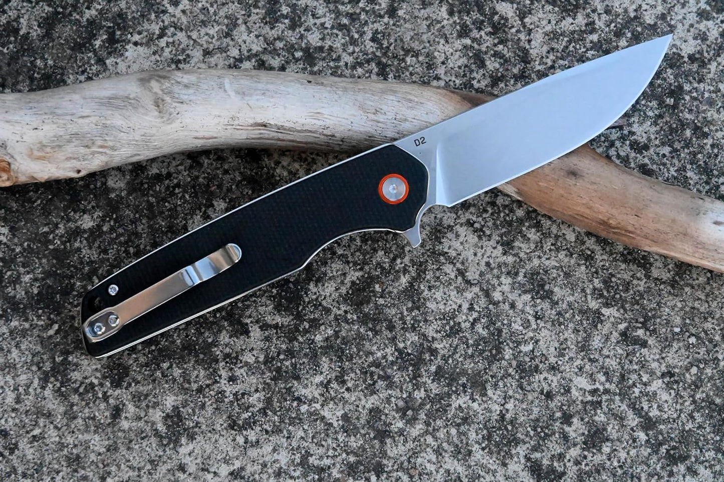 YAK & YETI Micarta Handle Folding Knife- Everyday Carry Knife for Men and Women - Indoor or Outdoor-Camping and Hunting knife-D2 steel Blade knives