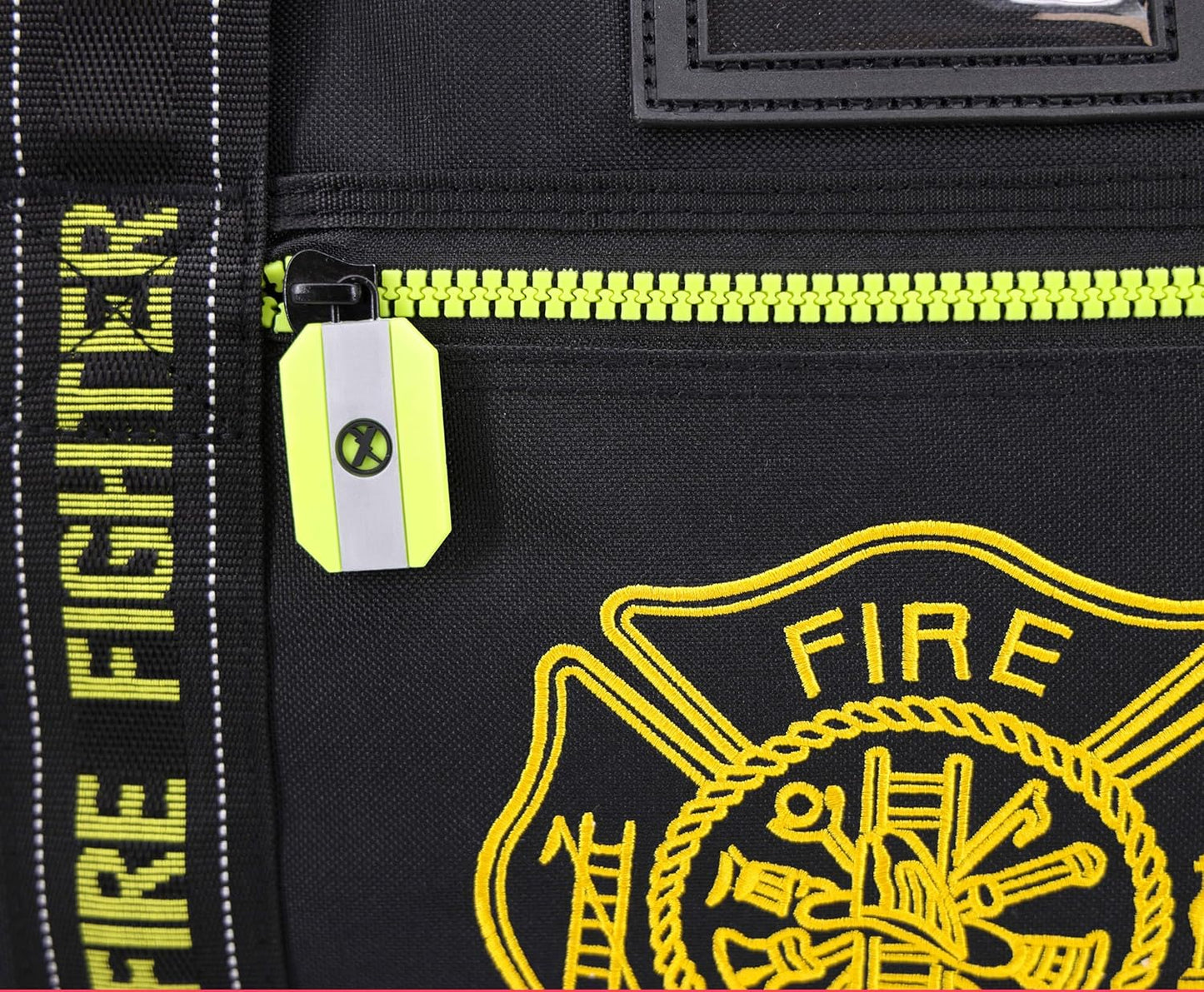 Lightning X Fireman's Value Edition XL Firefighter Step-In Turnout Gear Bag w/Wheels, Helmet Pocket & Maltese Cross for First Responder
