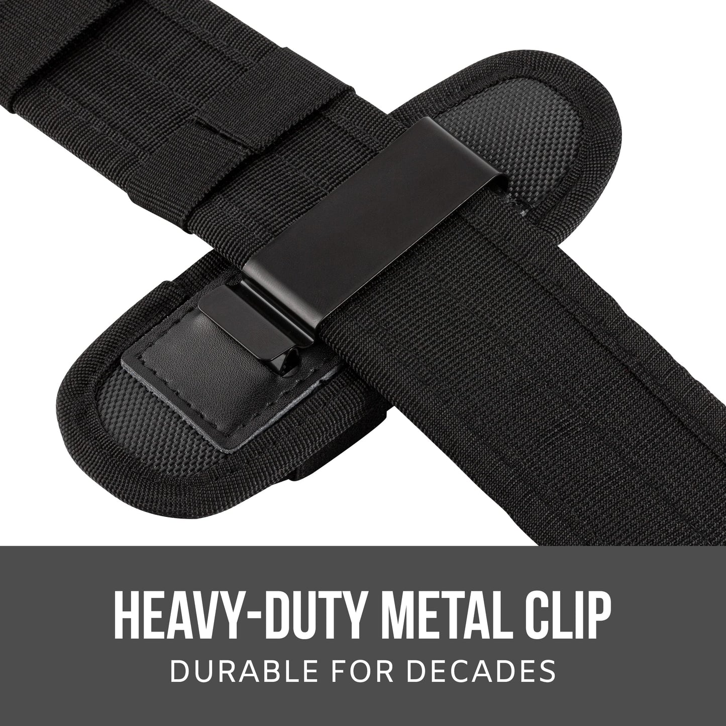 TH2 Tactical Flashlight Holster Metal Belt Clip for Duty Belt Pouch Stretchable Holder for Police Military Security Belt