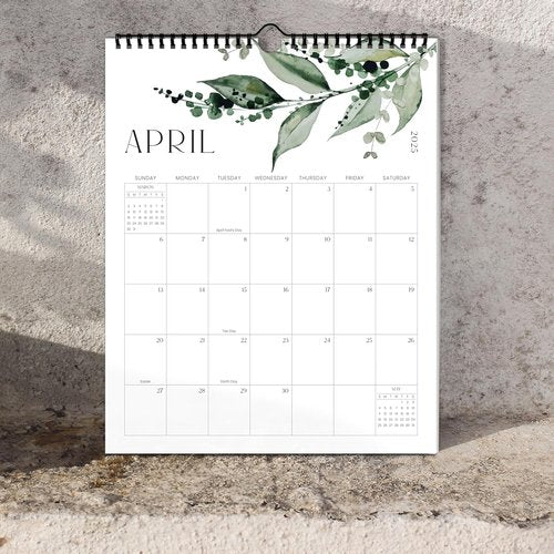 Aesthetic 2025-2026 Wall Calendar - Runs from January 2025 Until July 2026 - The Perfect Modern Greenery Calendar Planner for Easy Organizing