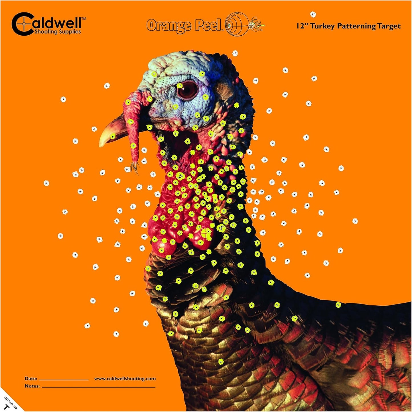 Caldwell Orange Peel Turkey Target with Flake Off Material and Strong Adhesive for Outdoor, Range, Shooting and Hunting