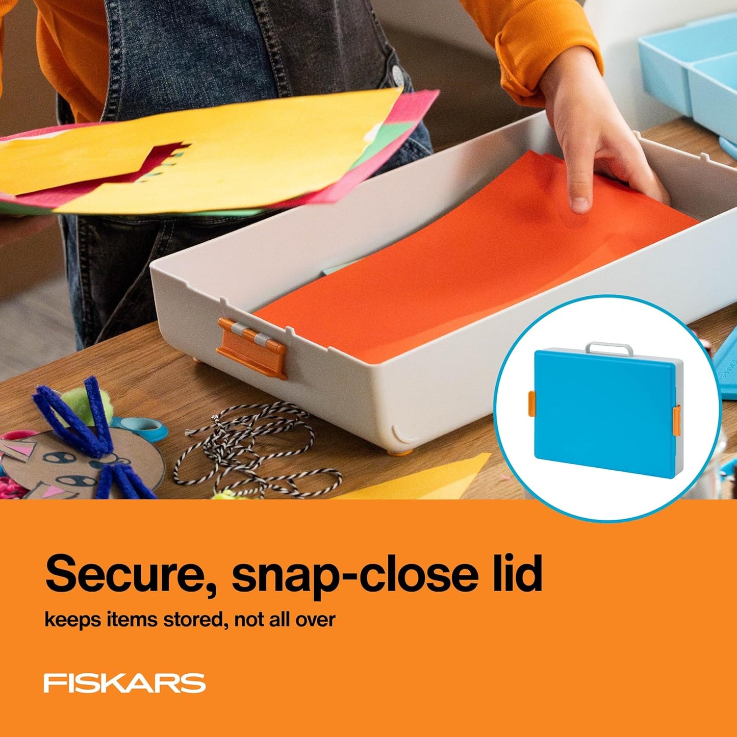 Fiskars Kids Junior Paper Trimmer – Turquoise Safe and Easy Paper Cutter for Crafting and School Projects 7 x 11.5 Inches