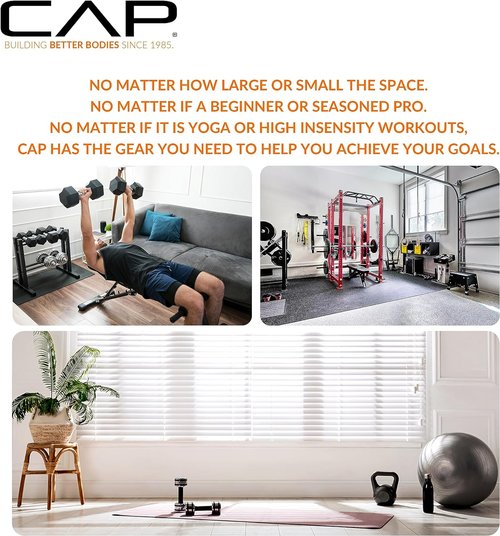 CAP Barbell Coated Dumbbell Weights with Padded Grip 10-Pound, Single