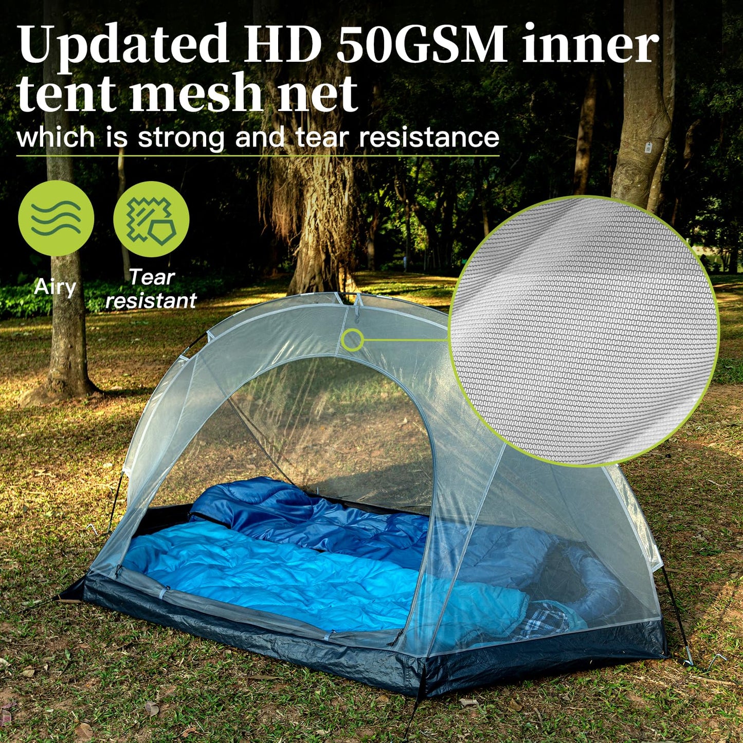 1 Person Tent for Camping, Backpacking Tent with Easy Setup, 3 to 4 Season Camping Tents, Lightweight Outdoor Tent for Hiking Mountain Hunting