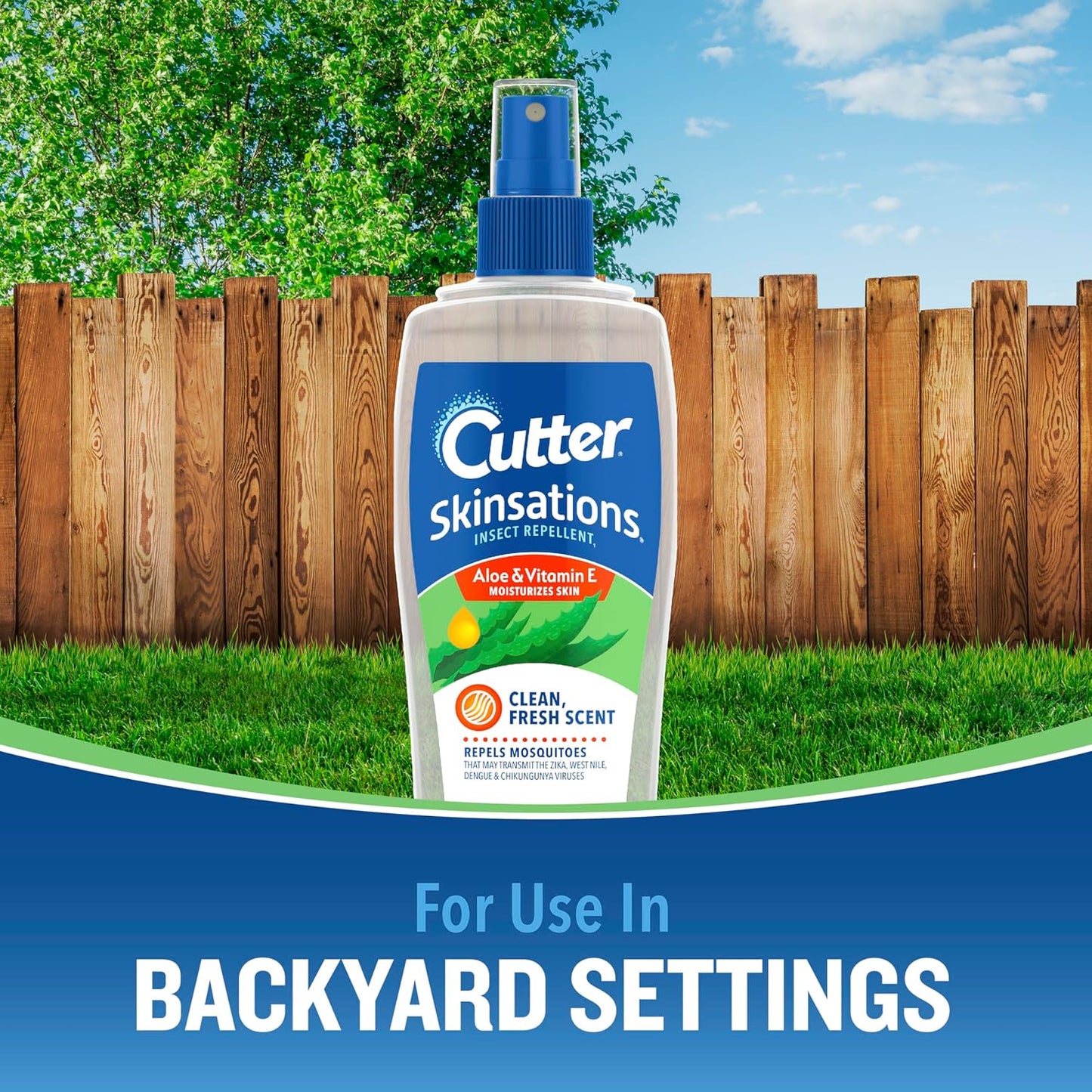 Cutter Skinsations Insect Repellent, Repels Mosquitos, Ticks, Gnats, Fleas, 7% DEET, 2 pack, 6 fl Ounce (Pump Spray)