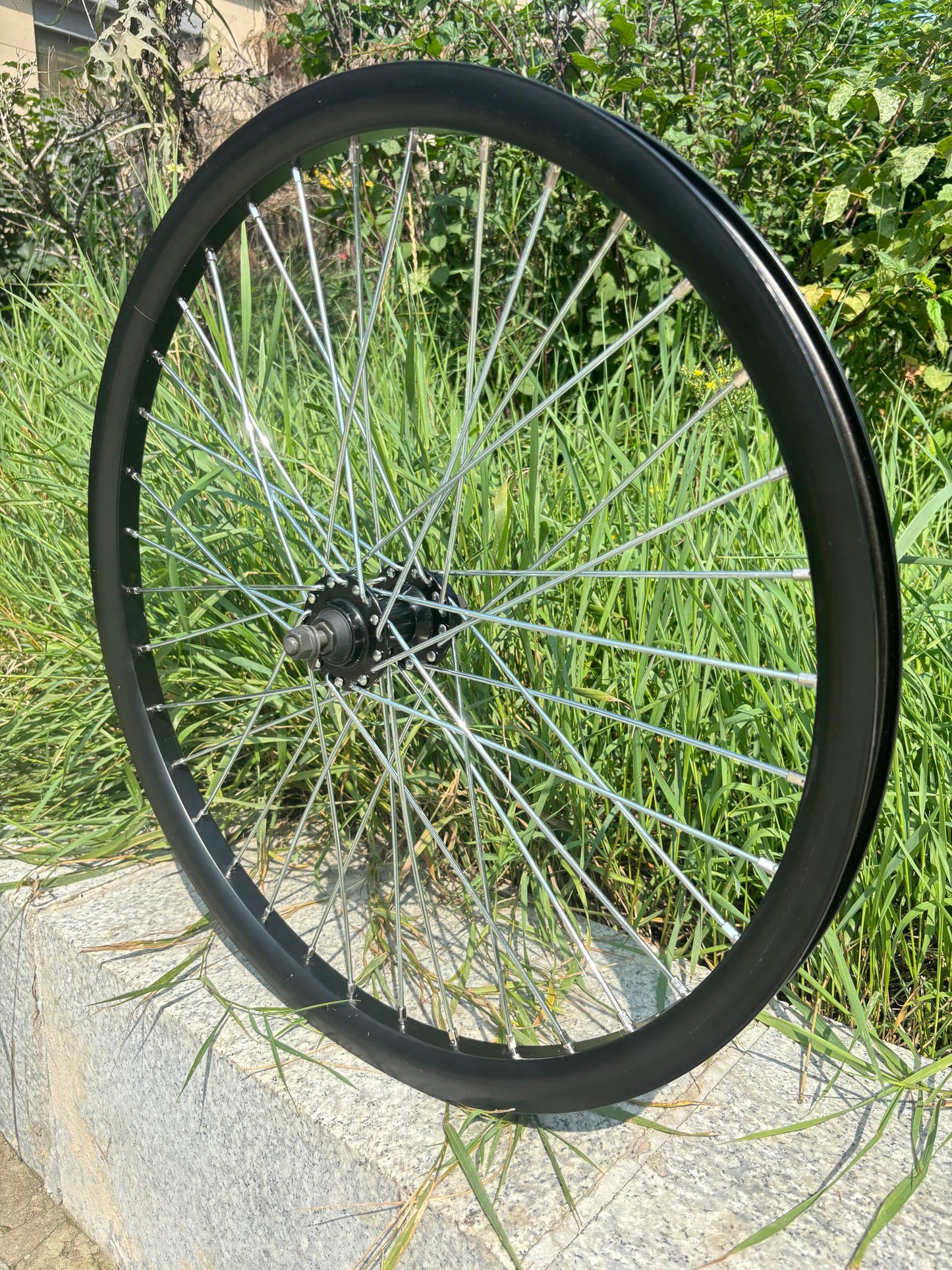 AUTES 26 inch Double Wall Aluminum Front Rim Heavy Duty Wheel 10G 36 Spokes for MTB/Road/Cruiser Bicycles