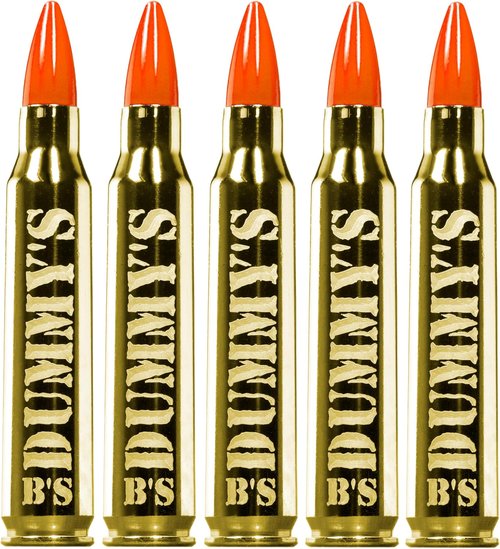B's Dry Fire Snap Caps - A.K.A. B's Dummy's - Dummy .223/5.56 Training Caps (5 Pack) (Orange Brass)
