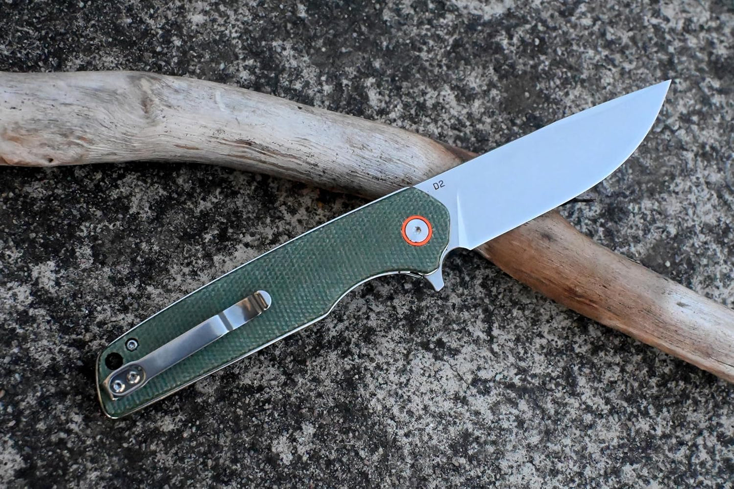 YAK & YETI Premium Micarta Handle Folding Knife- Everyday Carry Knife for Men and Women - Indoor or Outdoor-Camping and Hunting knife-D2 steel Blade #2