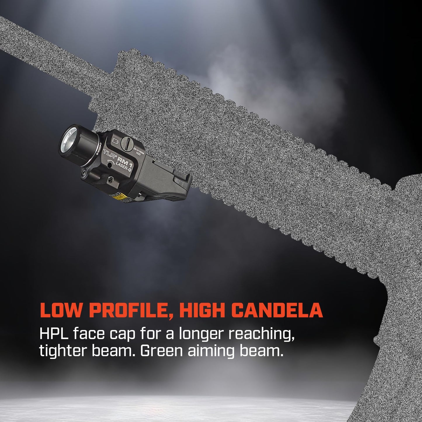 Streamlight 69444 TLR RM 1 G 500-Lumen Rail-Mounted Tactical Weapon Light with Integrated Green Aiming Laser, and Key Kit, Black