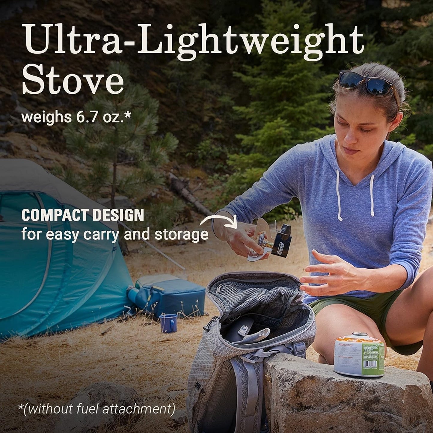Coleman Classic 1-Burner Backpacking Stove, Portable Lightweight Camp Stove with Adjustable Burner & Pressure Control, 10,000 BTUs of Power for Camping, Backpacking, Tailgating, & More
