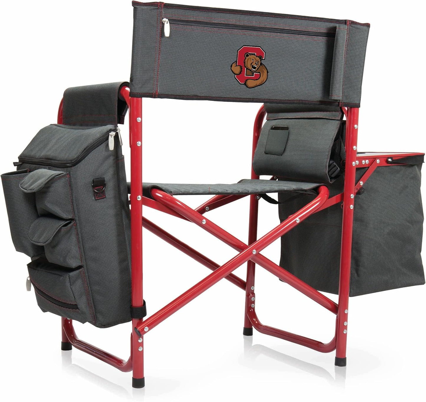 PICNIC TIME NCAA Oklahoma State Cowboys Fusion Camping Chair with Side Table and Soft Cooler - Beach Chair for Adults - Lawn Chair