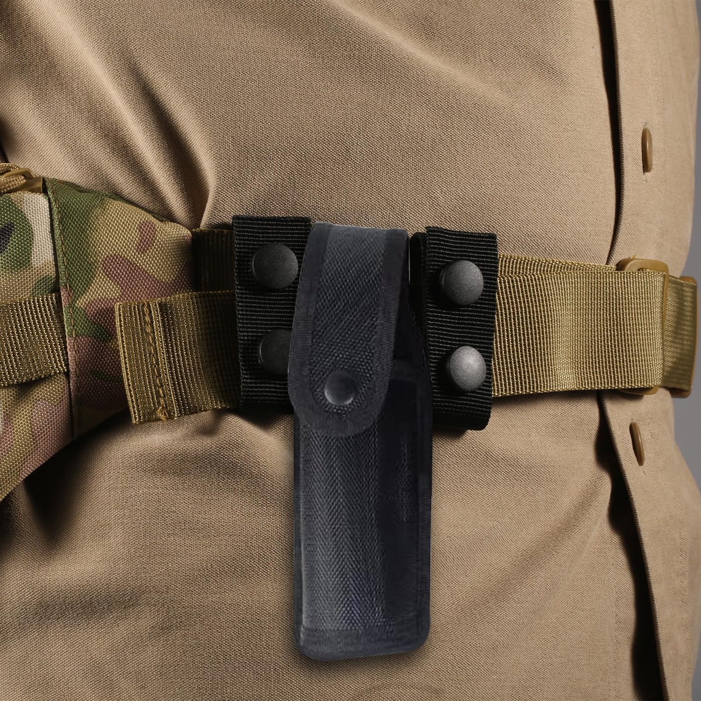 20pcs Belt Keepers for Duty Belt, Nylon Loop Clip Police Tactical Belt Holder Retainer with Double Snaps or Magic Adhesive Belt Stays Accessories for 1.5/2.5in Belts Police Law Enforcement Security