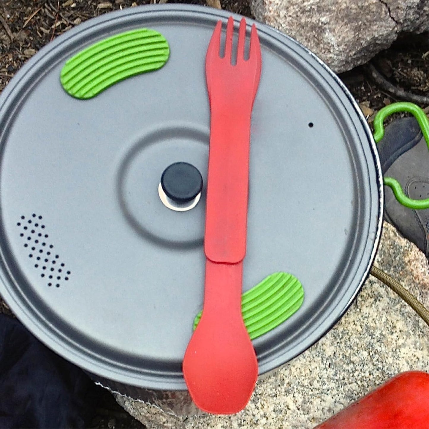 humangear GoBites Duo and Bio Duo Travel Silverware, Full Size Portable Fork & Spoon, Reusable Utensil Set, PC and BPA-free, Food-Safe Nylon or Plant-Based Resin, Extended - 9.1” X 1.6”
