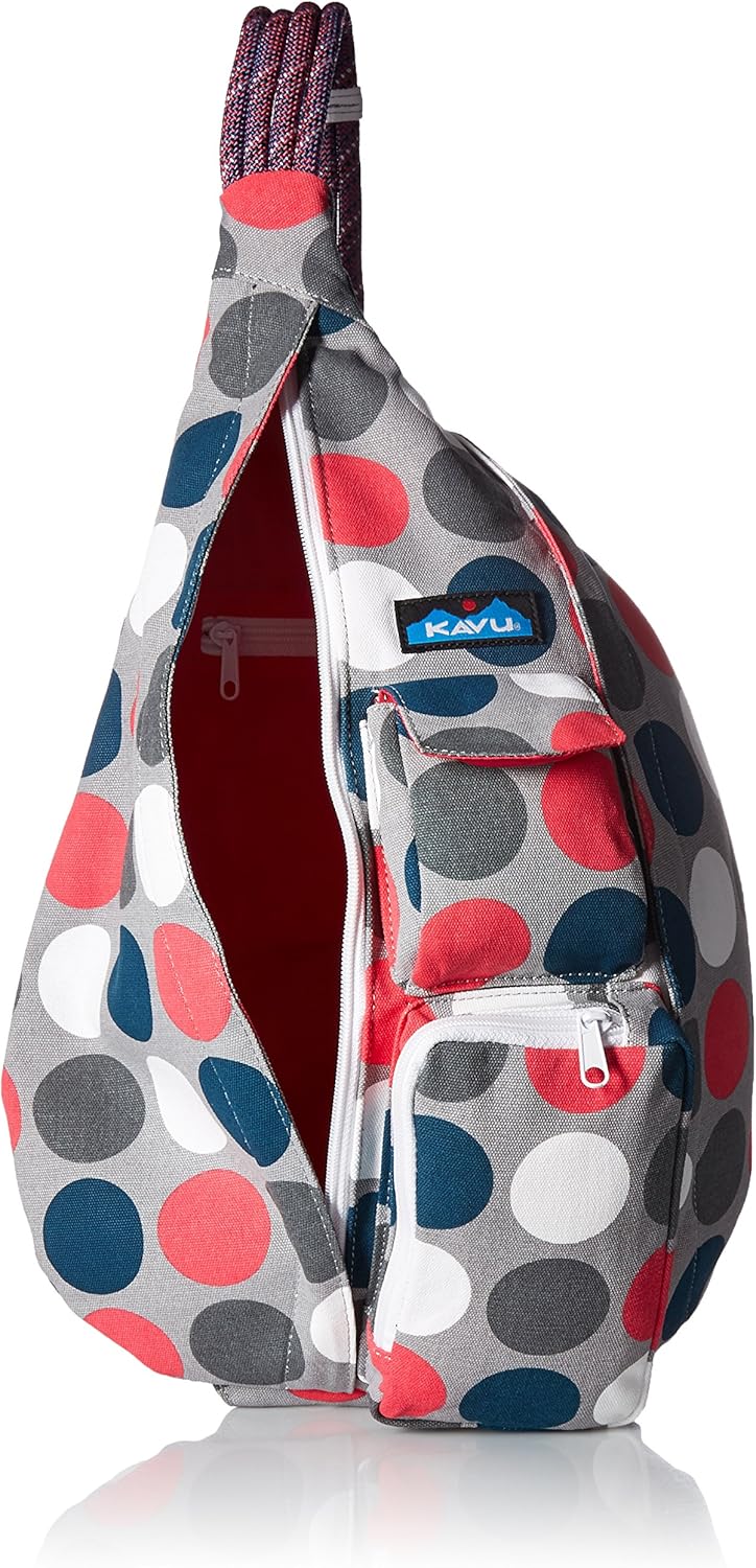 KAVU Original Rope Bag Sling Pack with Adjustable Rope Shoulder Strap - Got Dots