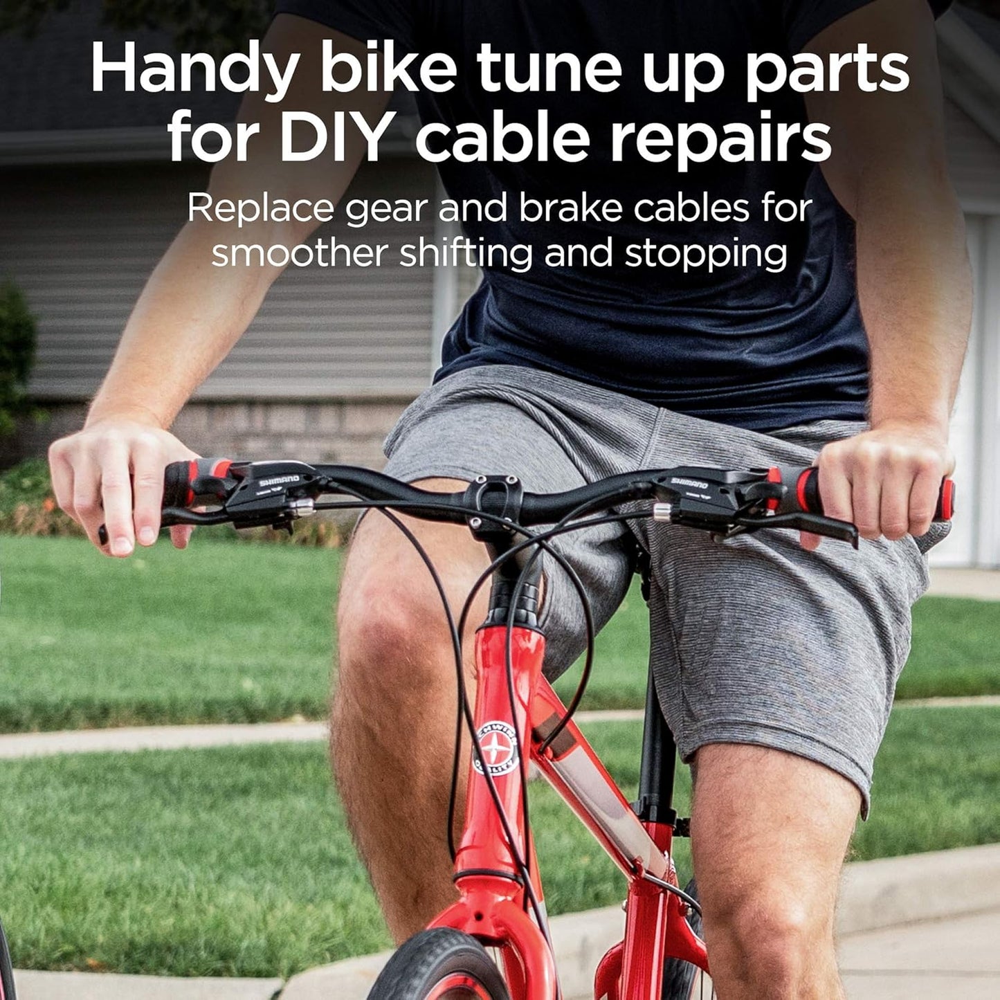 Schwinn Bike Brake And Derailleur Cable Repair Set, Bicycle Tune Up, Bike Accessories, Black