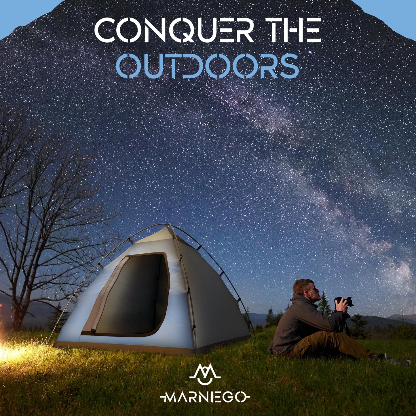 Pop Up Tents for Camping & Hiking - 2 Person & 1 Person Ultralight Tents