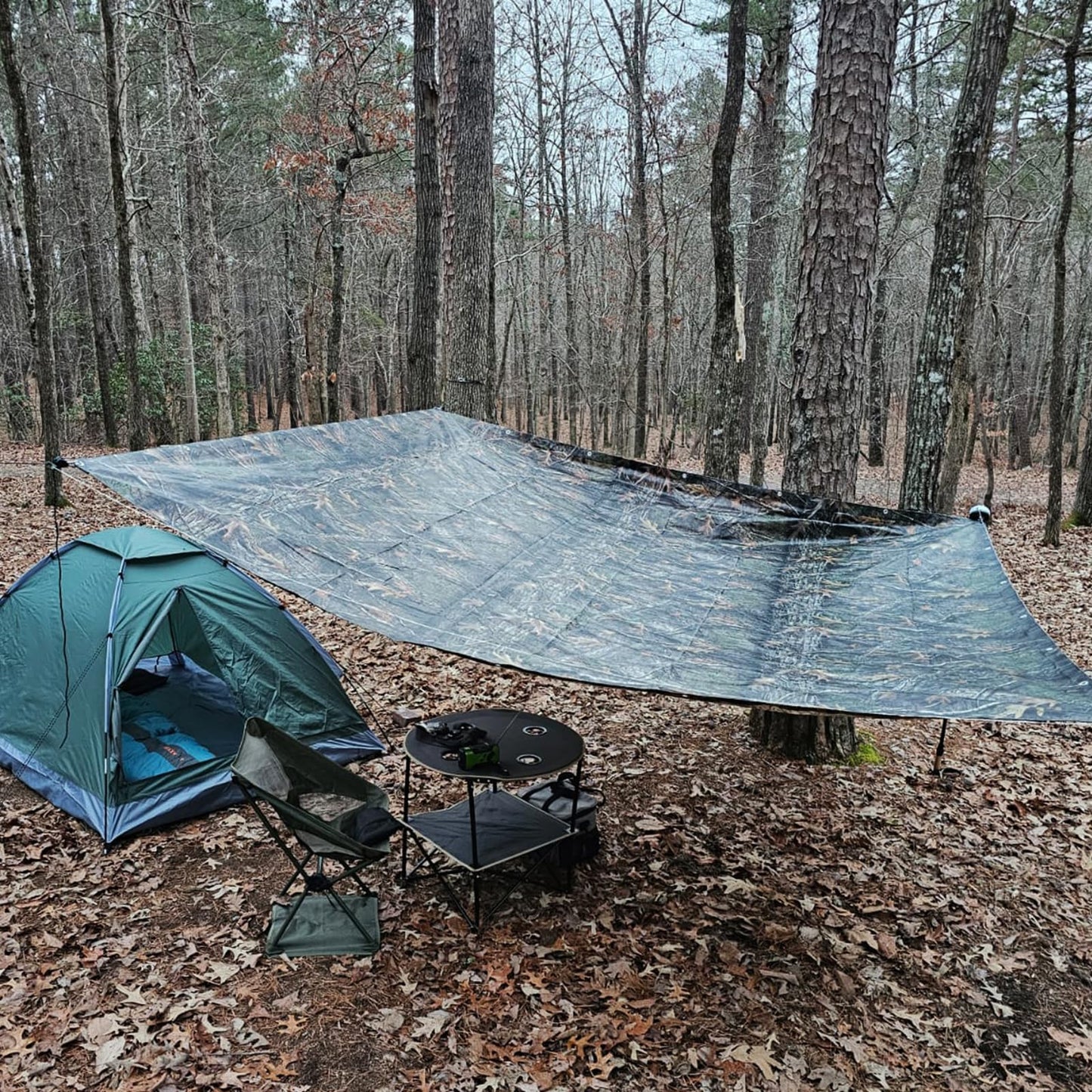 Tongcamo Heavy Duty 11 Mil Tarp Cover Waterproof UV Resistant Tarpaulin Used for Outdoor, Hunting, Camping, Backpacking, Canopy Tent, Ground Tarp, Cover Boat, Motorcycles, Roofs, Wood