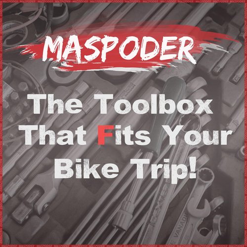 MASPODER Bike Tool Kit, 44 in 1 Multitool with Screwdriver Socket Hex Key Allen Wrench Drill Bit Set CR-V Steel Metric Mini Bicycle Accessories Repair Tools Set for Adult Bikes Road Mountain MTB